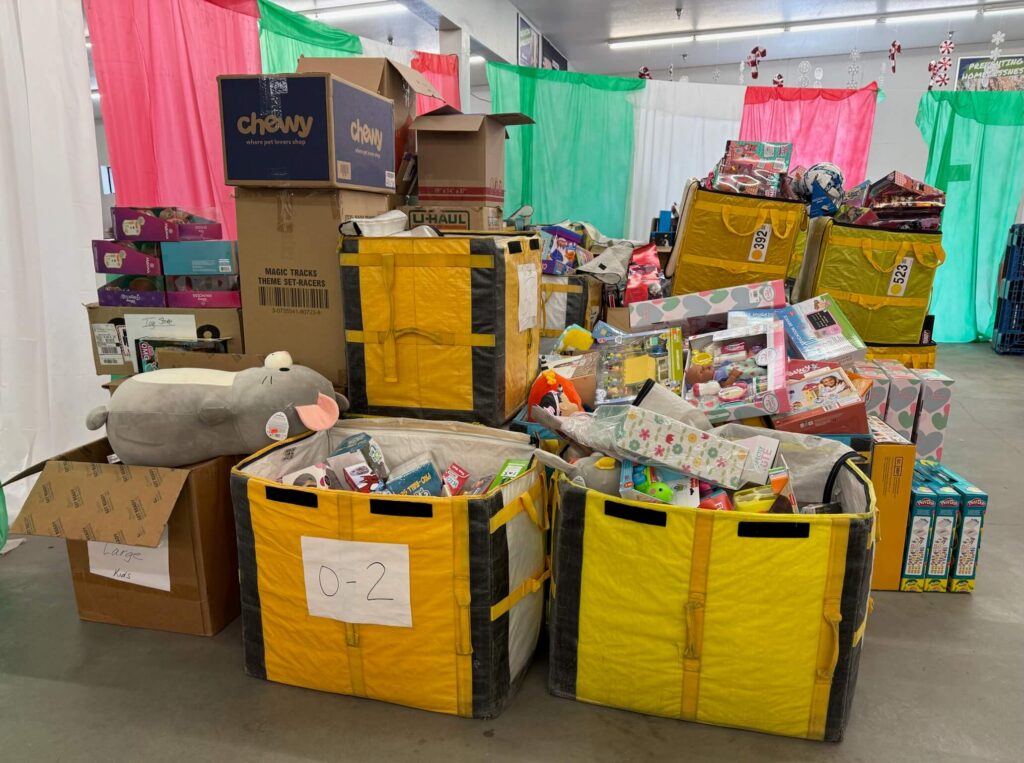 Donations at the St. Vincent de Paul Christmas Toy Store